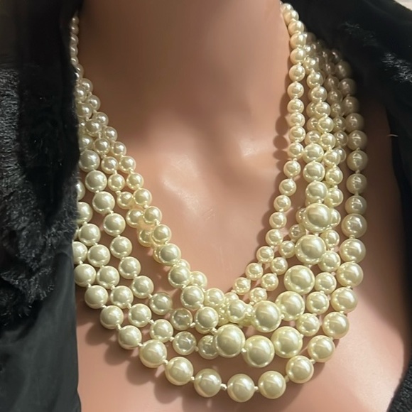 J.CREW PEARL TWISTED HAMMOCK NECKLACE - Picture 2 of 14
